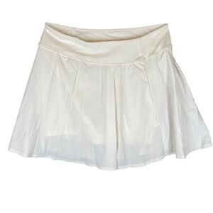 G4free Womens White Pleated Athletic Skirt‎ Skort Tennis Golf Activewear Size M
